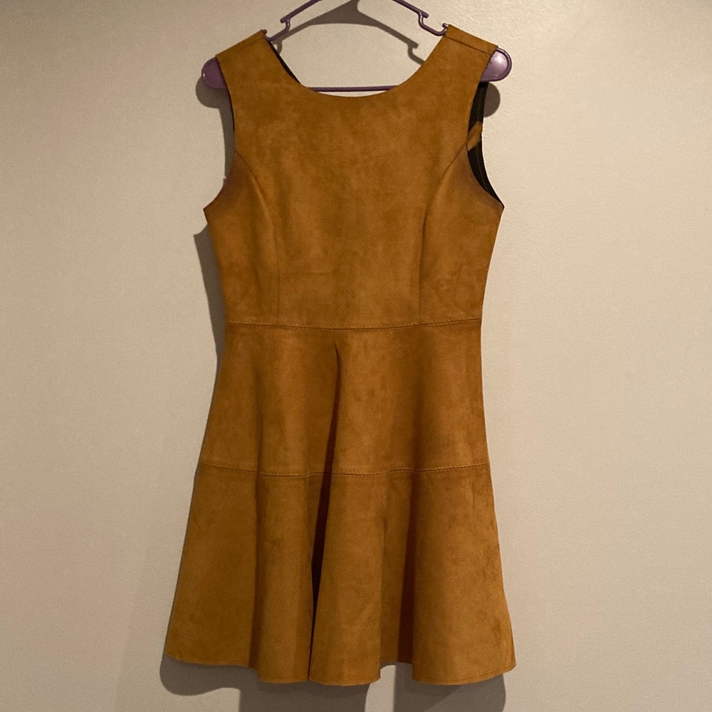 Chic Tan Sleeveless Mini Dress